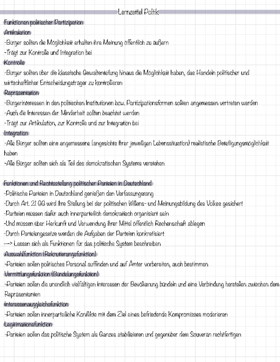 Parteien und Interessenverbände 