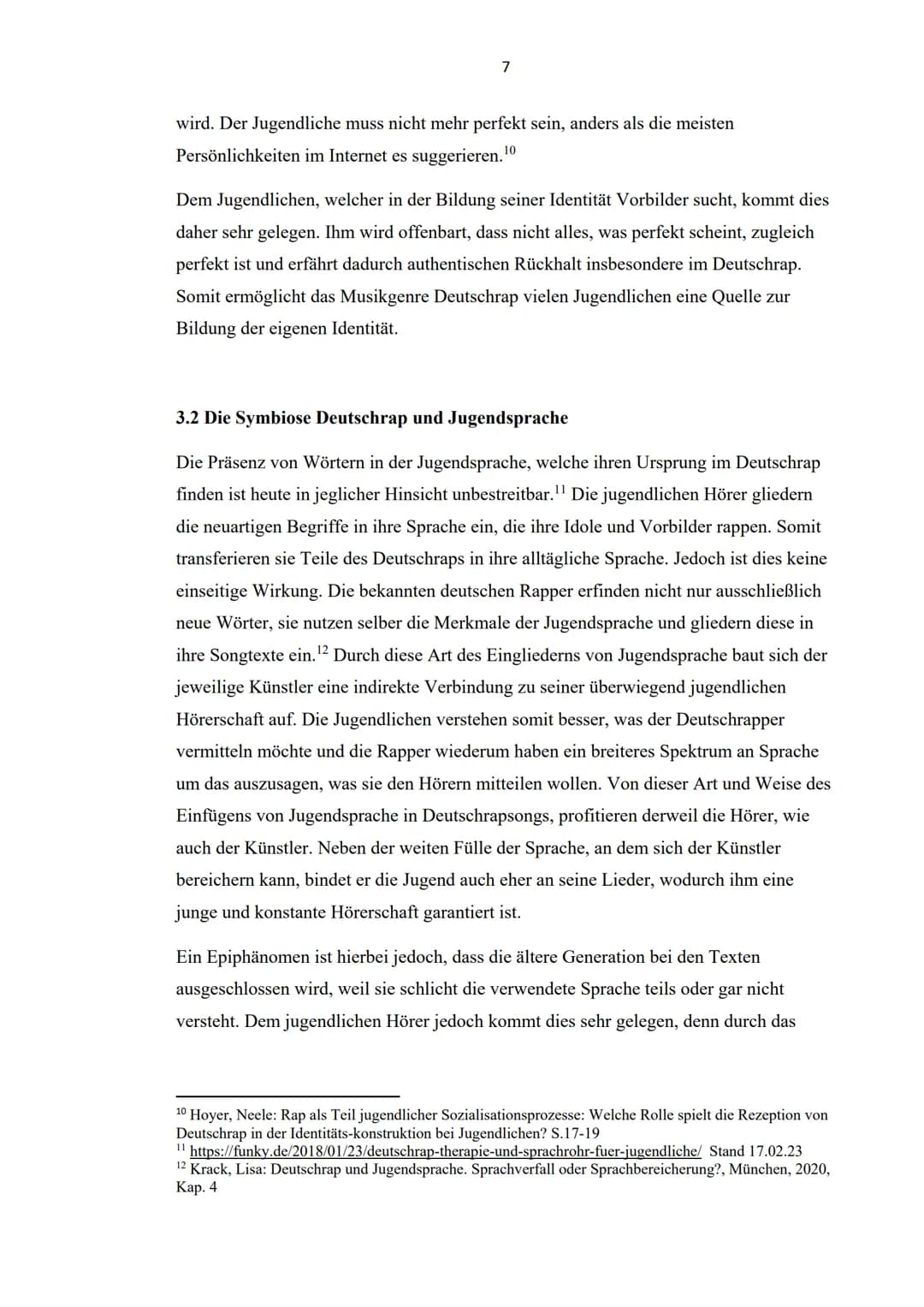 Der Einfluss von Deutschrap auf die Jugendsprache am Beispiel von
Beyazz und Haftbefehl
NO
SON DE L'AN
ABOX
NIMIL
1
GUCCI
ANOPE
Schriftliche