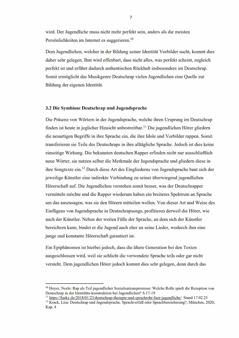 Der Einfluss von Deutschrap auf die Jugendsprache am Beispiel von
Beyazz und Haftbefehl
NO
SON DE L'AN
ABOX
NIMIL
1
GUCCI
ANOPE
Schriftliche