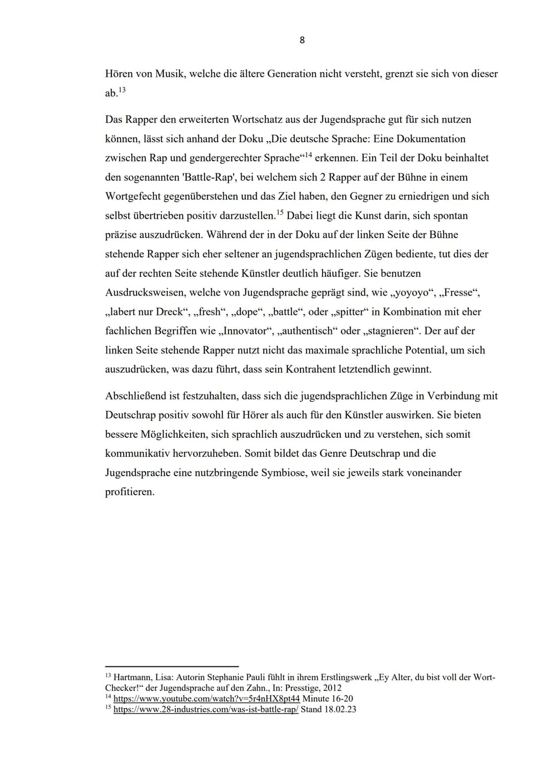 Der Einfluss von Deutschrap auf die Jugendsprache am Beispiel von
Beyazz und Haftbefehl
NO
SON DE L'AN
ABOX
NIMIL
1
GUCCI
ANOPE
Schriftliche
