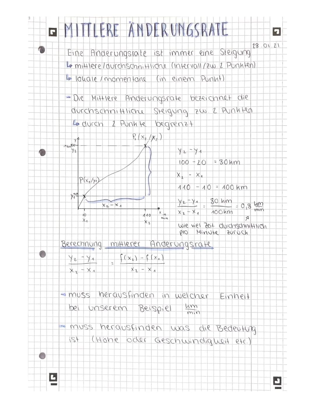 11
C
G MITTLERE ÄNDERUNGSRATE
L
Eine Anderungsrate ist immer eine Steigung
4₂ mittlere / durchschnittliche (intervall/zw.2 Punkten)
Lp loual