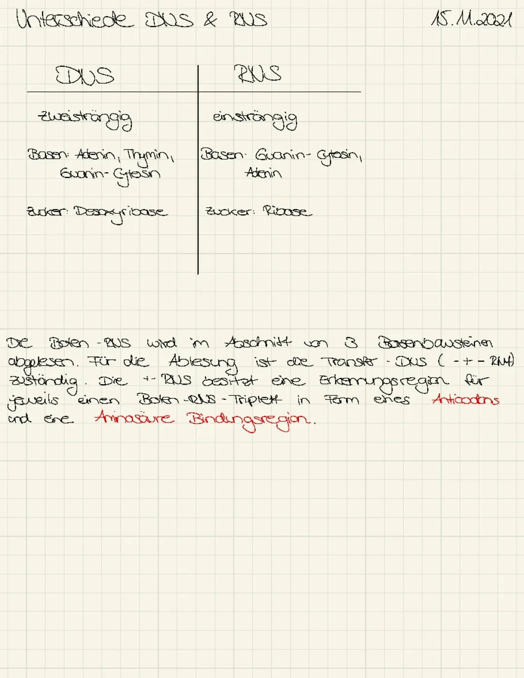 DNA vs RNA: Unterschied & Vergleich in einfacher Tabelle