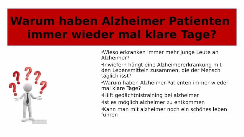 Gesundes Hirn
38
Alzheimer-Demenz
Hirnrinde
Hippocampus
GFS Biologie
Fortgeschrittene Alzheimer-Krankheit
Stark
- geschrumpfte
Rinde
Extrem
