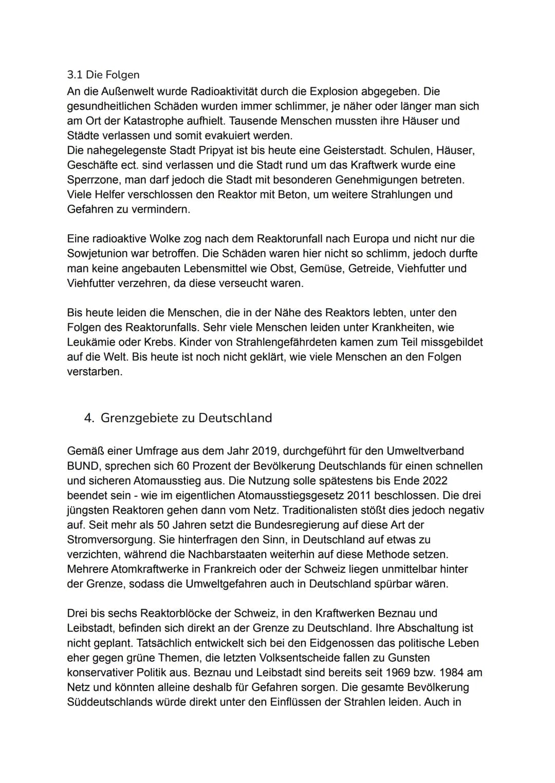 Atomkraft - ein vertretbares Risiko?
Mara Werbeck
Atomkraft gilt in vielen Staaten und politischen Strömungen, als sichere,
zukunftsorientie