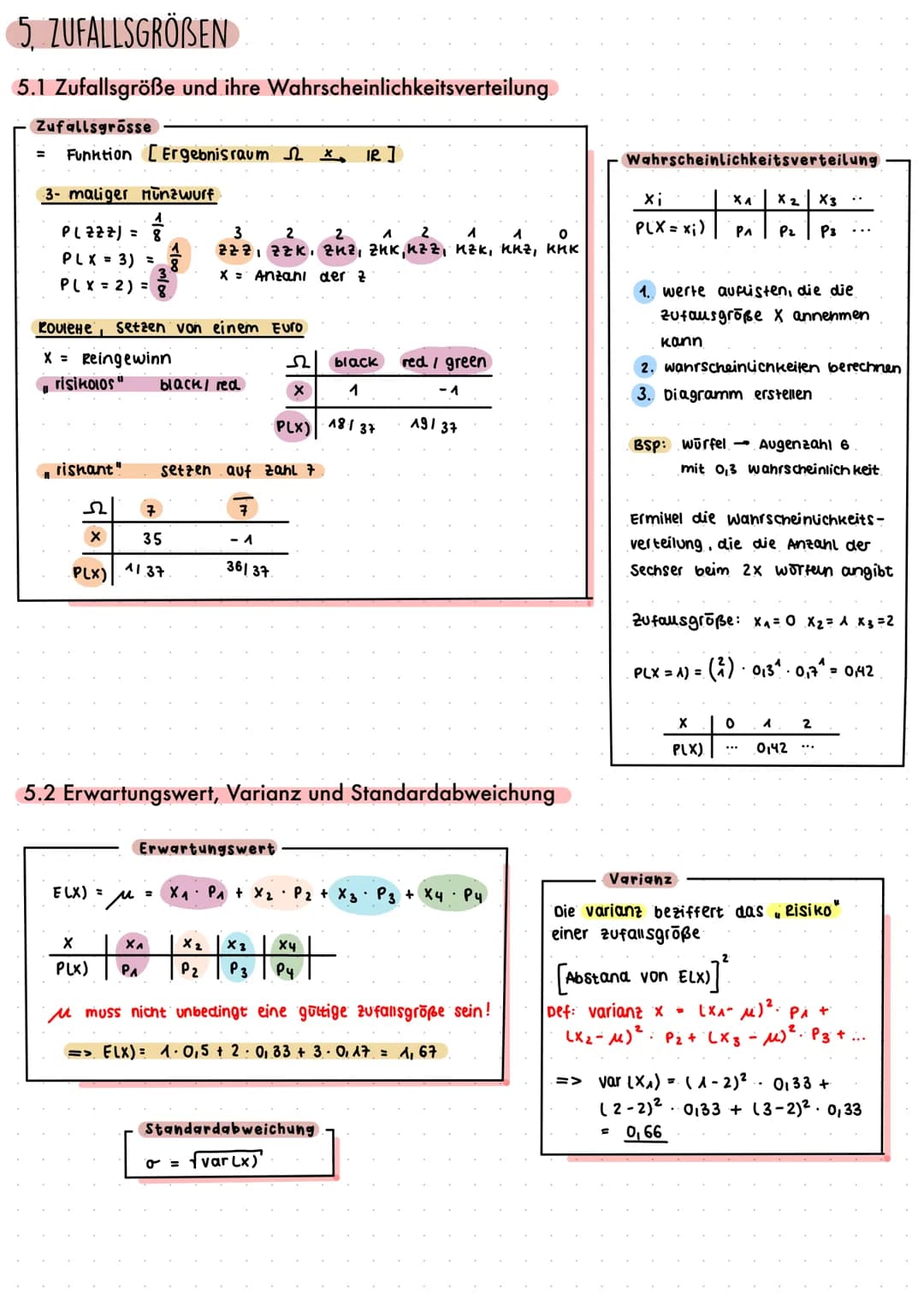 1. ZUFALLSEXPERIMENTE
1.1 Einstufige und mehrstufige Zufallsexperimente
Definition
Zufallsexperiment = Experiment mit mehreren Ausgängen und