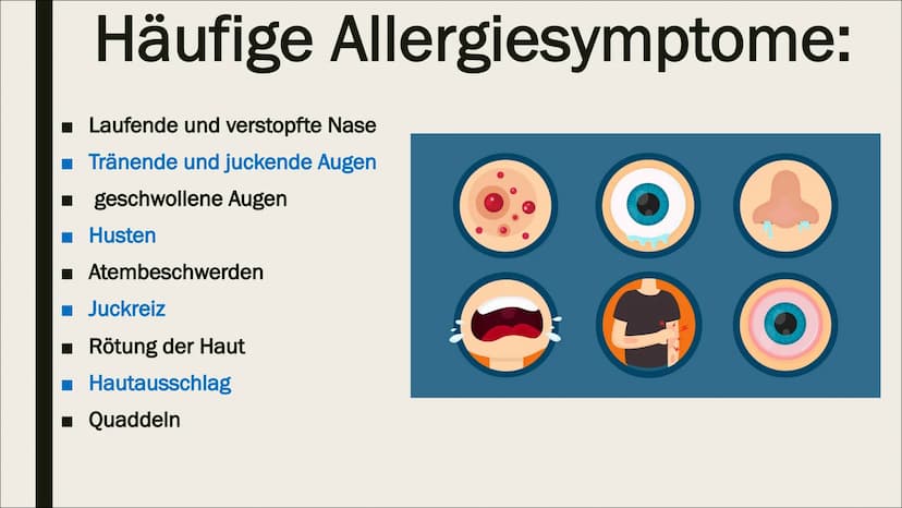 BIOLOGIE-ALLERGIE Gliederung
1. Was ist eine Allergie?
2. Wie entsteht eine Allergie?
3. Wie stelle ich eine Allergie fest?
4. Verschiedene 