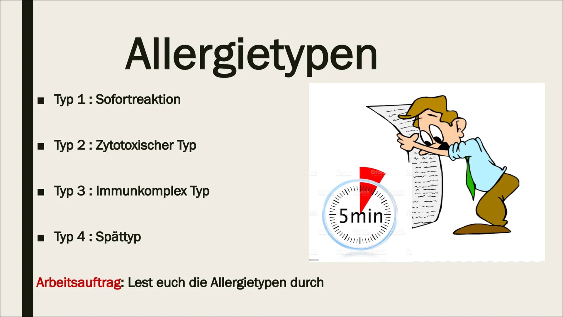 BIOLOGIE-ALLERGIE Gliederung
1. Was ist eine Allergie?
2. Wie entsteht eine Allergie?
3. Wie stelle ich eine Allergie fest?
4. Verschiedene 