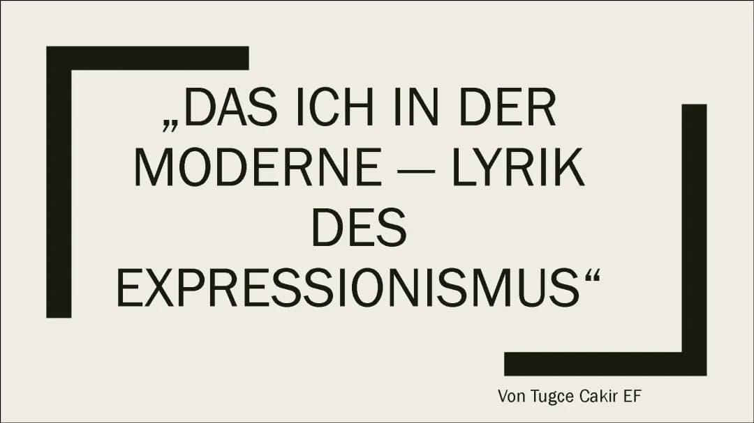 Expressionismus Referat PPP