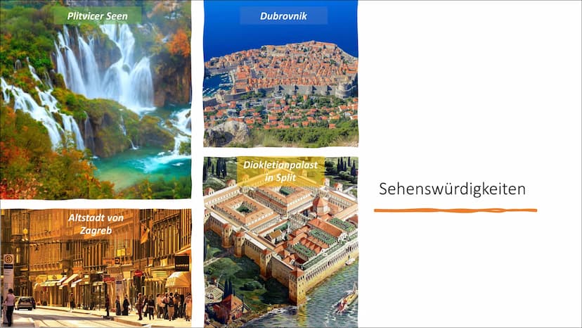 Kroatien Gliederung
• Bevölkerung
Geschichte
●
Allgemeine Fakten
Geographisch
• Kultur
●
●
• Sehenswürdigkeiten & Essen
Zusatz Fakten
Quelle