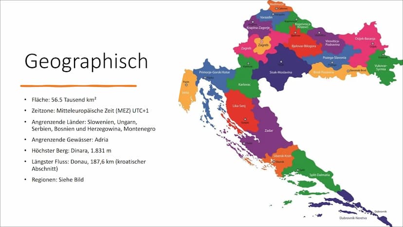 Kroatien Gliederung
• Bevölkerung
Geschichte
●
Allgemeine Fakten
Geographisch
• Kultur
●
●
• Sehenswürdigkeiten & Essen
Zusatz Fakten
Quelle