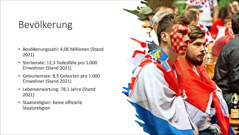 Kroatien Gliederung
• Bevölkerung
Geschichte
●
Allgemeine Fakten
Geographisch
• Kultur
●
●
• Sehenswürdigkeiten & Essen
Zusatz Fakten
Quelle