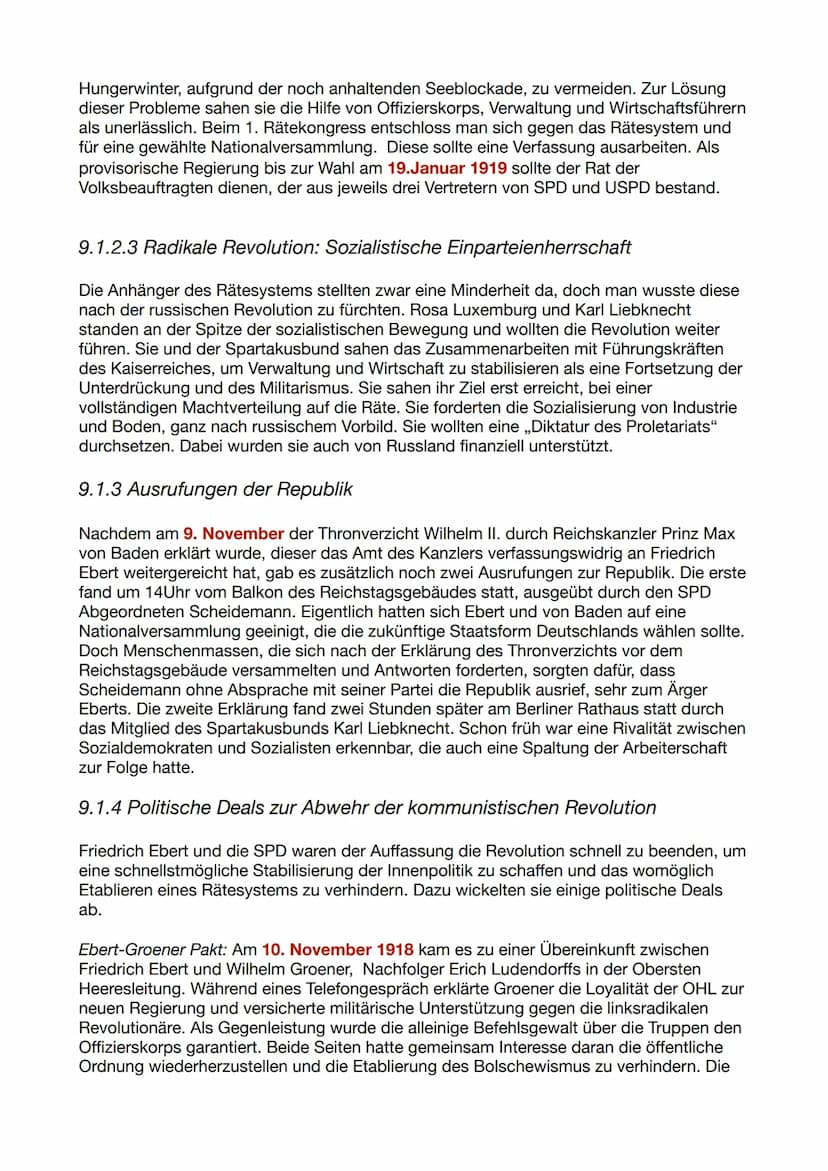 9.1 Die Revolution von 1918
9.1.1 Das Ende der Monarchie im Deutschen Reich: Matrosenaufstände und
Abdankung
Die deutsche Niederlage im Erst