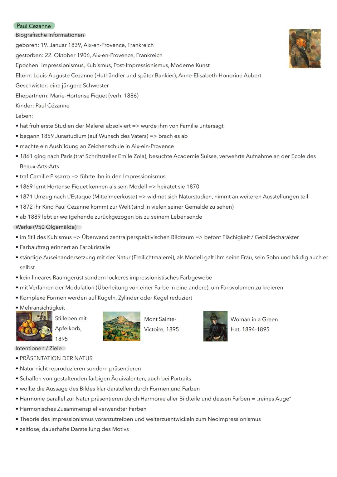 Die Väter der Moderne

Charlotte Lehmann 10/2

Kunst GK1

Abgabe: 10.01.2023 # Wegbereiter / Väter der Moderne

Kunstgeschichte: Auf dem Weg