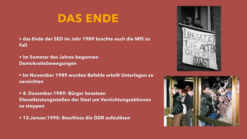 Geschichte der DDR
MINISTERIUM FÜR
STAATSSICHERHEIT
MINISTERIUM
A
ERIUM FÜR
STAATSSICHERHEIT INHALT
MINISTERIUM
0
A
ERIUM FÜR
STAATSSICH
• D