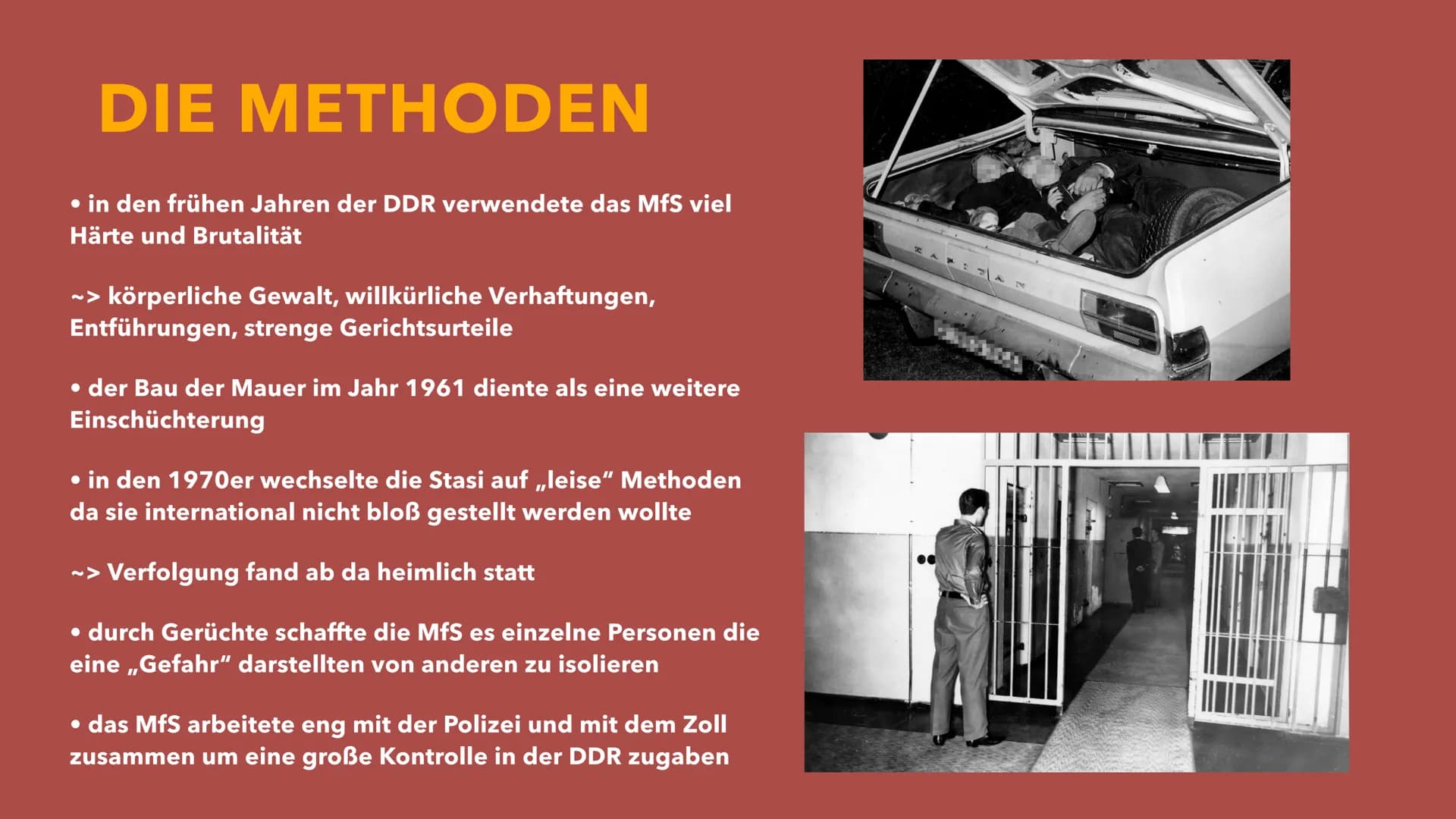 Geschichte der DDR
MINISTERIUM FÜR
STAATSSICHERHEIT
MINISTERIUM
A
ERIUM FÜR
STAATSSICHERHEIT INHALT
MINISTERIUM
0
A
ERIUM FÜR
STAATSSICH
• D