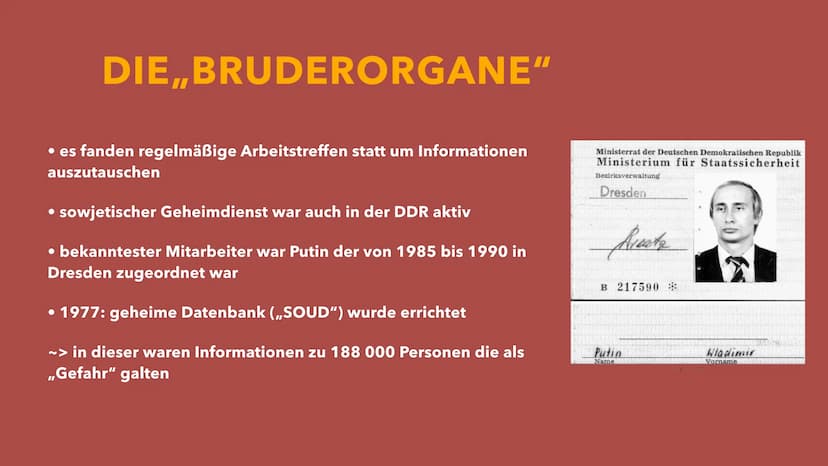 Geschichte der DDR
MINISTERIUM FÜR
STAATSSICHERHEIT
MINISTERIUM
A
ERIUM FÜR
STAATSSICHERHEIT INHALT
MINISTERIUM
0
A
ERIUM FÜR
STAATSSICH
• D
