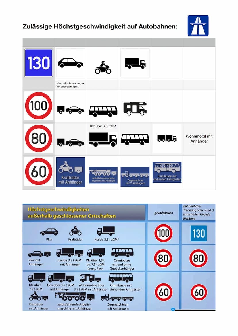 Sicherheitsabstand:
Außerhalb geschlossener Ortschaften: halber Tacho
(100 km/h -> 50 km/h
●
Innerhalb geschlossener Ortschaften: drei Pkw L