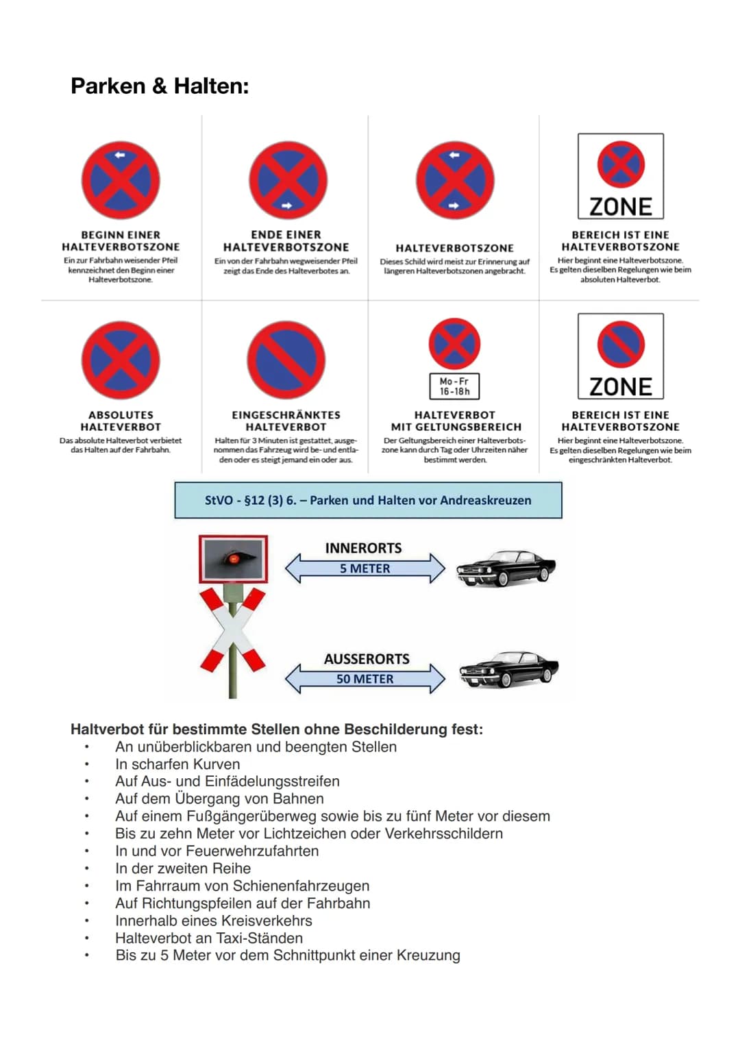 Sicherheitsabstand:
Außerhalb geschlossener Ortschaften: halber Tacho
(100 km/h -> 50 km/h
●
Innerhalb geschlossener Ortschaften: drei Pkw L