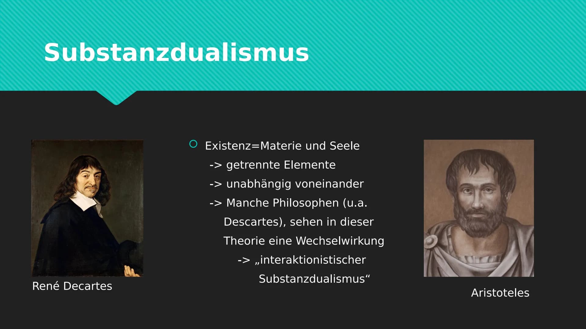 Begriffe der Leib-Seele-
Problematik Inhaltsverzeichnis
1. Idealismus
2. Dualismus
3. Materialismus
4. Reduktionismus
5. Physikalismus
6. Su