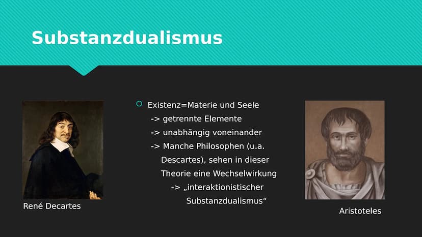 Begriffe der Leib-Seele-
Problematik Inhaltsverzeichnis
1. Idealismus
2. Dualismus
3. Materialismus
4. Reduktionismus
5. Physikalismus
6. Su
