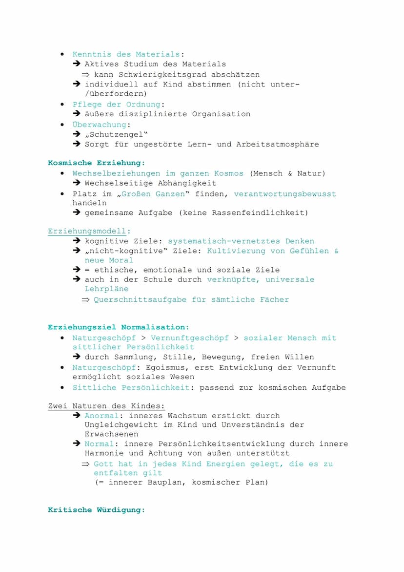 Biografie:
● 1870 1952 aus Italien
● Studium:
➜Medizin (Promotion)
Psychologie
Maria Montessori
→ Pädagogik
⇒ breites wissenschaftliches Fun