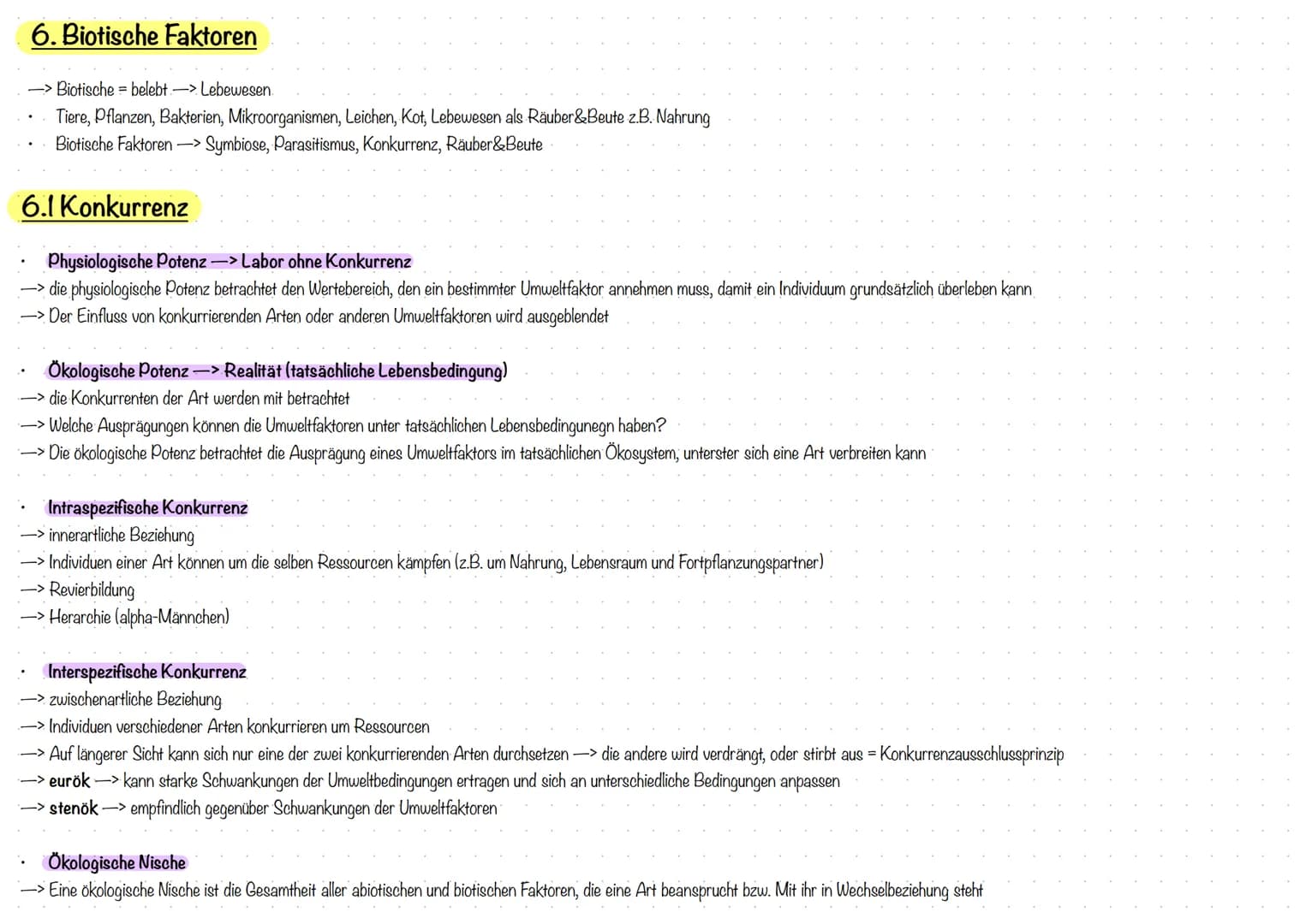 1. Umweltfaktoren
1.1 abiotische Faktoren
Toleranzkurve
Lebensvorgänge einer Art sind u.a. von der Intensität der Umweltfaktoren.
abhängig (