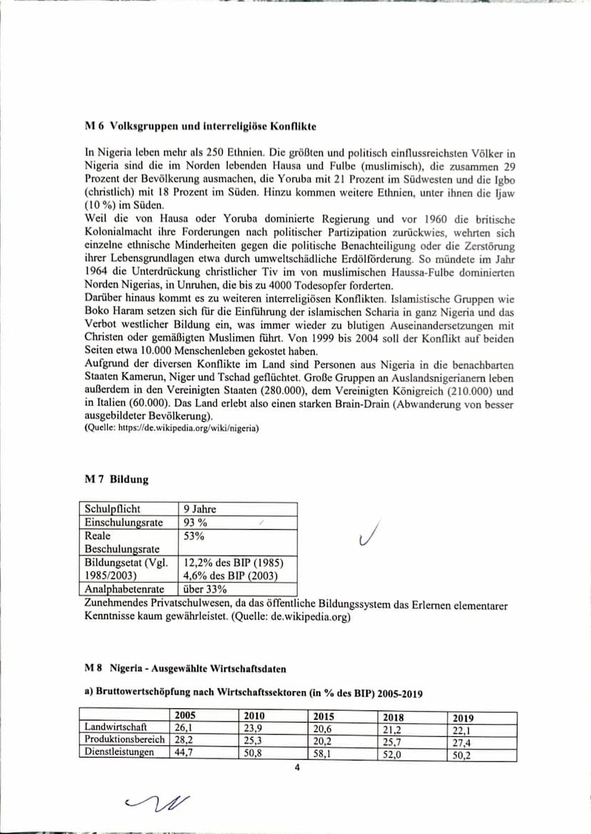 Erdkunde Name:
EK GK QI
Reihenthema: Globale Disparitäten
Vierte Klausur
Klausurthema: Rohstoffförderung als Impuls für eine nachhaltige Ent