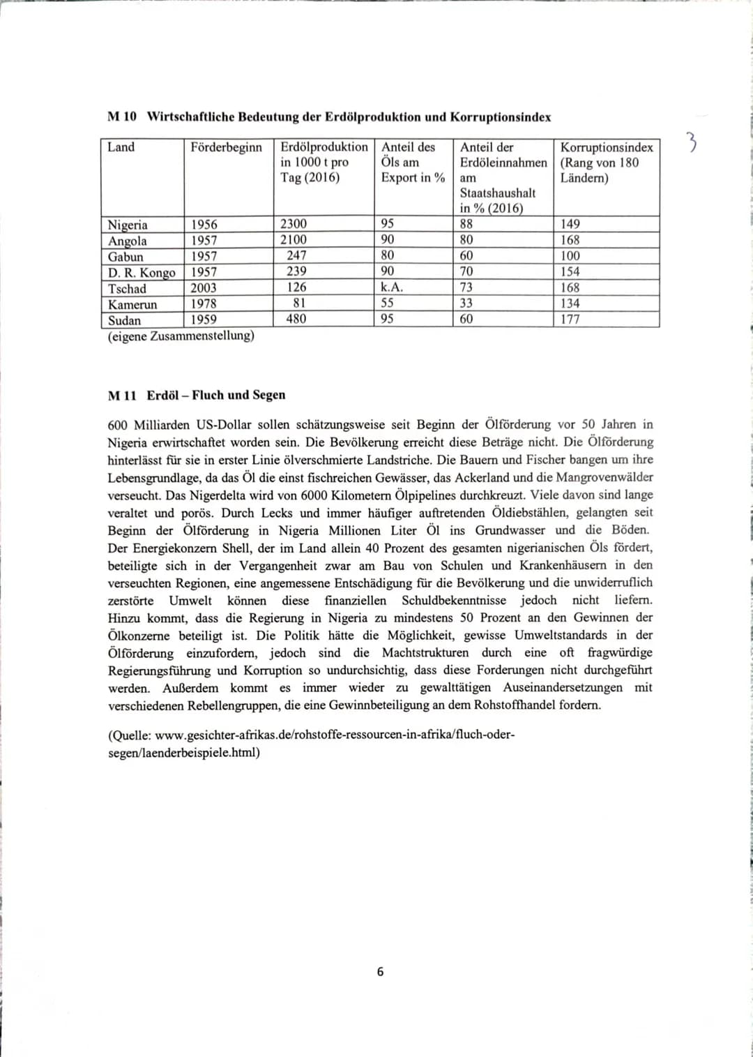 Erdkunde Name:
EK GK QI
Reihenthema: Globale Disparitäten
Vierte Klausur
Klausurthema: Rohstoffförderung als Impuls für eine nachhaltige Ent