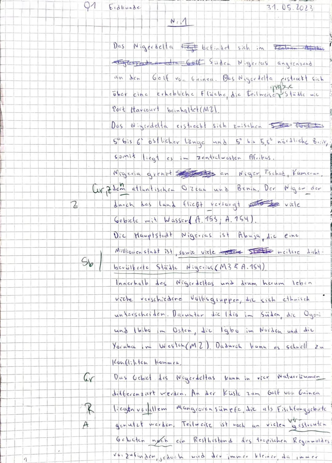 Erdkunde Name:
EK GK QI
Reihenthema: Globale Disparitäten
Vierte Klausur
Klausurthema: Rohstoffförderung als Impuls für eine nachhaltige Ent