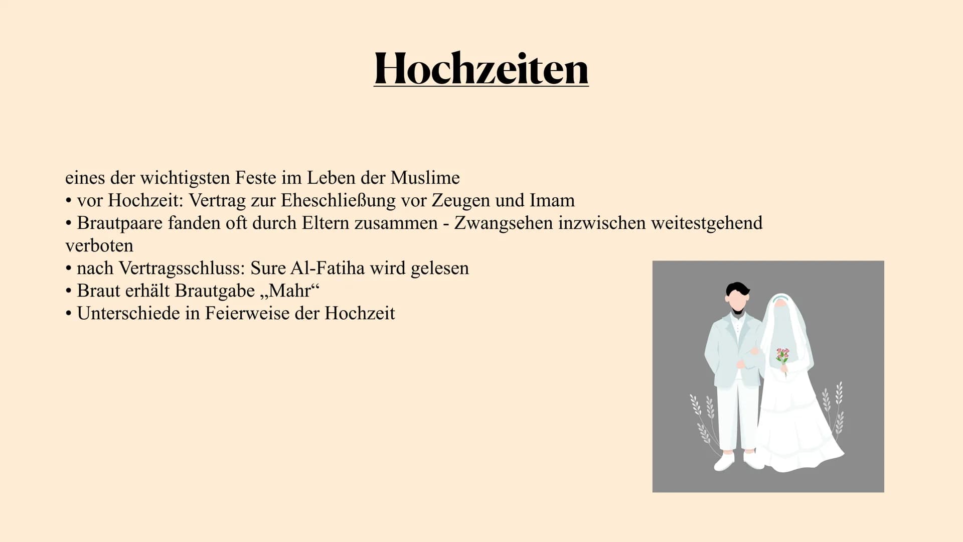 IM
Der Islam Inhaltsverzeichnis
Allgemein
Die Geschichte
Die Gläubigen
Glaubensrichtungen im Islam
Symbole im Islam
Hochzeiten
Tod und Erlös