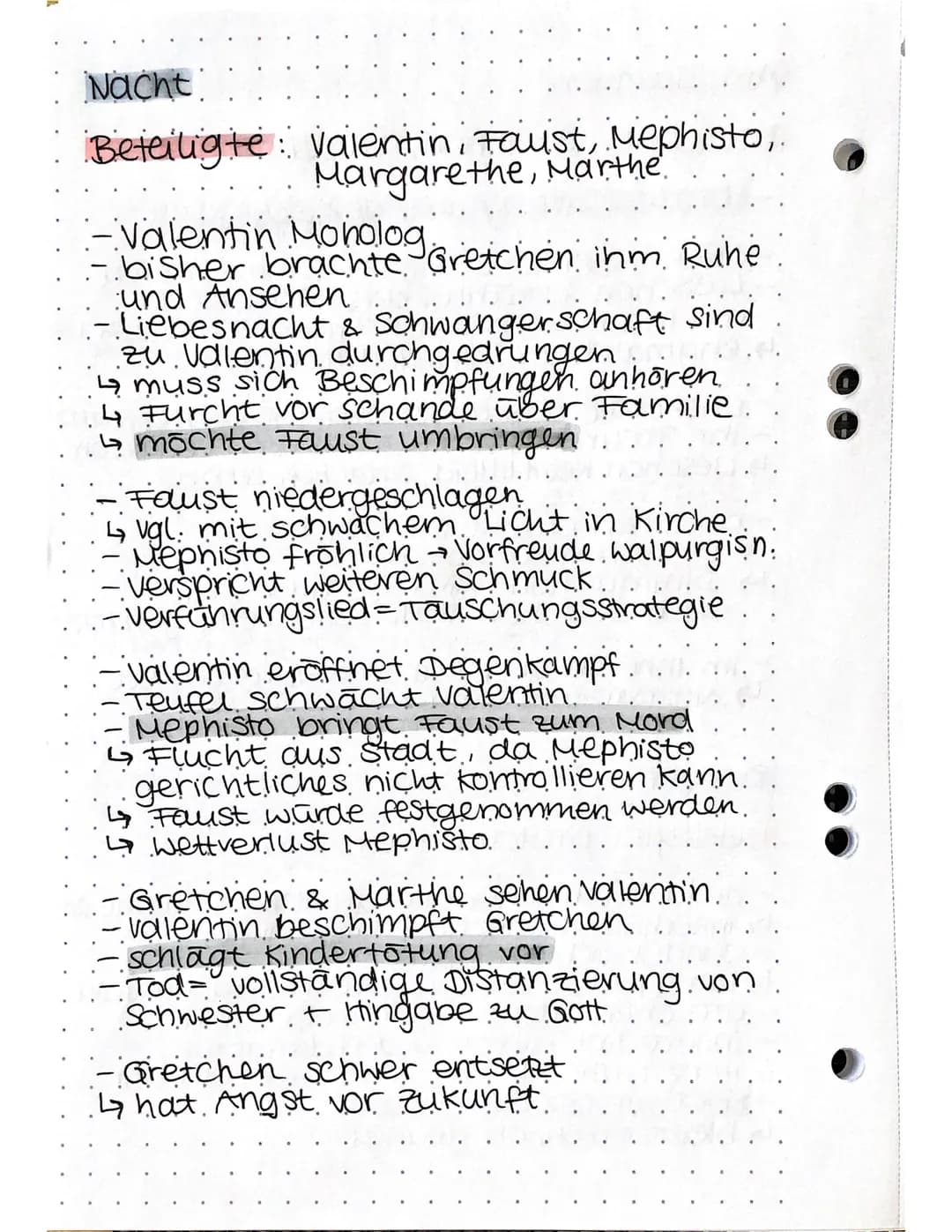  Straße
Beteiligte: Fausti Mephisto, Margarethe
erste Begegnung zw. Faust & Gretchen.
spricht sie direkt an
Anmache scheitert → Gretchen geh