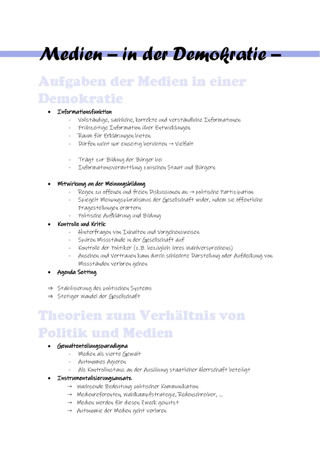 Medien in der Demokratie