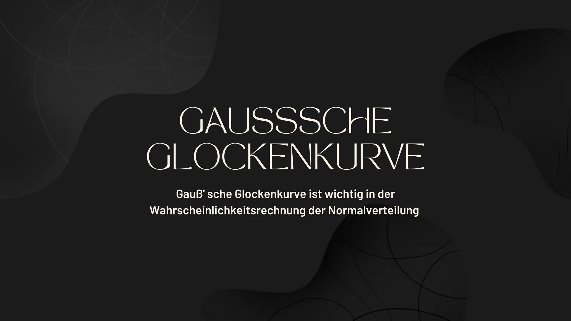 # GAUSSSCHE
# GLOCKENKURVE

MSS 13 Inhalisverzeichnis

Biografie- Carl Friedrich Gauß
02

Gaußsche Normalverteilung
03

Eigenschaften
04

Ei
