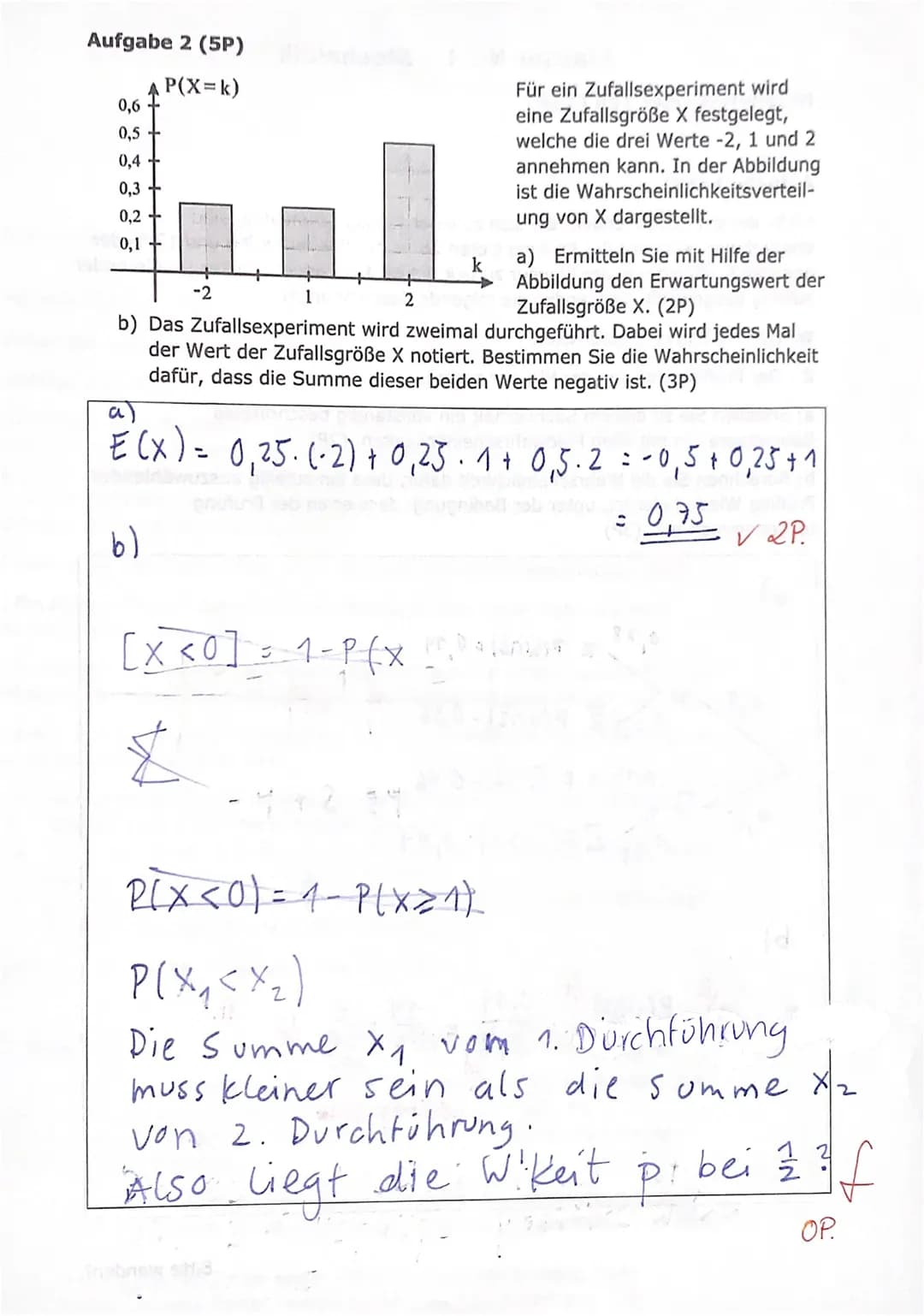Hilfsmittelfreier Teil (15P)
Klausur Nr. 1
0,5
Aufgabe 1 (5P)
50 % der der Studierenden, die sich zu einer Klausur anmelden, sind
Wiederhole