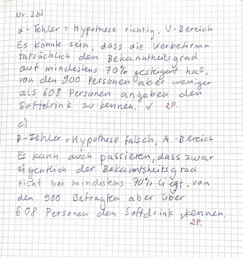 Hilfsmittelfreier Teil (15P)
Klausur Nr. 1
0,5
Aufgabe 1 (5P)
50 % der der Studierenden, die sich zu einer Klausur anmelden, sind
Wiederhole
