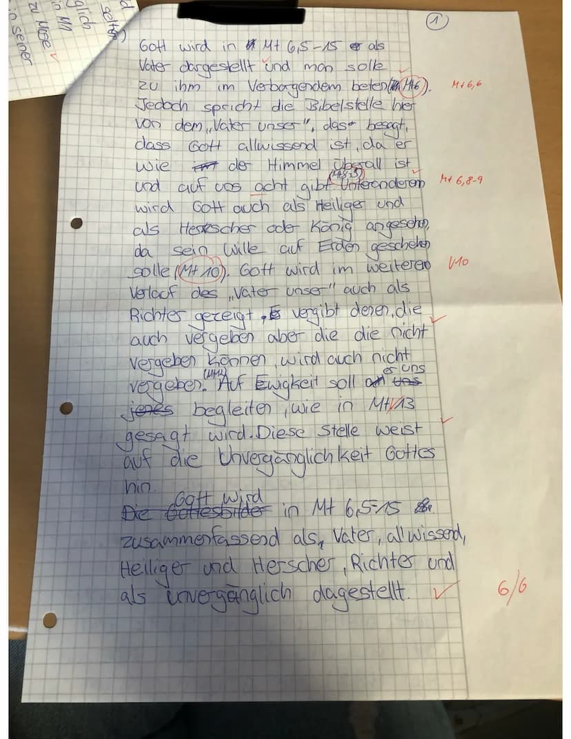 in seiner
zu Mose
in M1
glich
selter
(m
Gott wird in Mt 6,5-15 er als
Vater dargestellt und man solle
20 ihm
Verborgendem betes (12 (116).
J