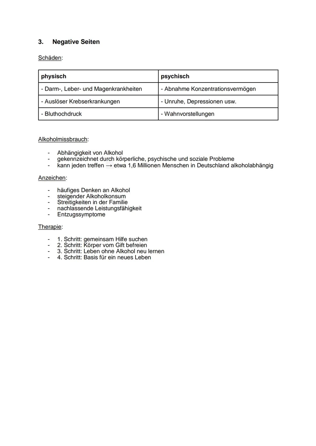ETHANOL - VOM GENUSS ZUR SUCHT
1. Grundlagen
Definition:
Summenformel: C₂H6O
reine Substanz farblos, bei Raumtemperatur flüssig
charakterist