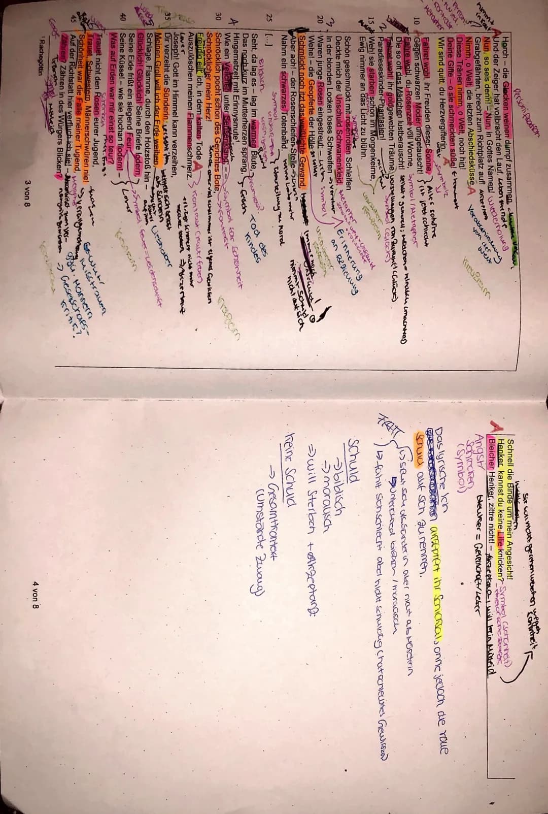 Schuljahr 21/22 3. Semester
Erhöhtes Niveau
AUFGABENSTELLUNG
1. In der Ballade spricht eine junge Kindsmörderin.
Schreibe eine Einleitung.
-
