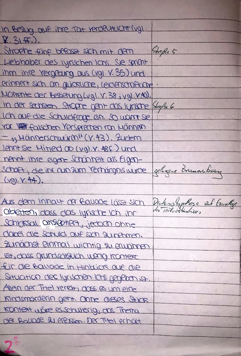 Schuljahr 21/22 3. Semester
Erhöhtes Niveau
AUFGABENSTELLUNG
1. In der Ballade spricht eine junge Kindsmörderin.
Schreibe eine Einleitung.
-