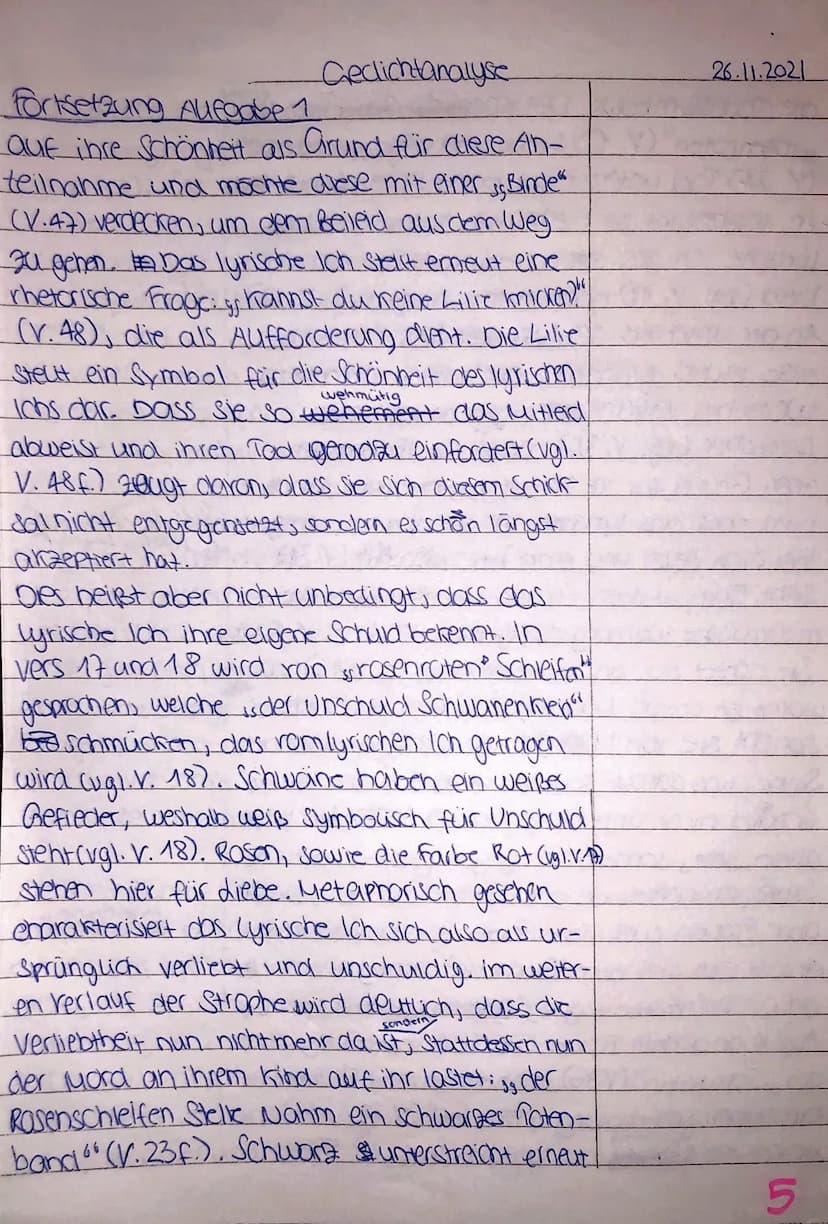Schuljahr 21/22 3. Semester
Erhöhtes Niveau
AUFGABENSTELLUNG
1. In der Ballade spricht eine junge Kindsmörderin.
Schreibe eine Einleitung.
-