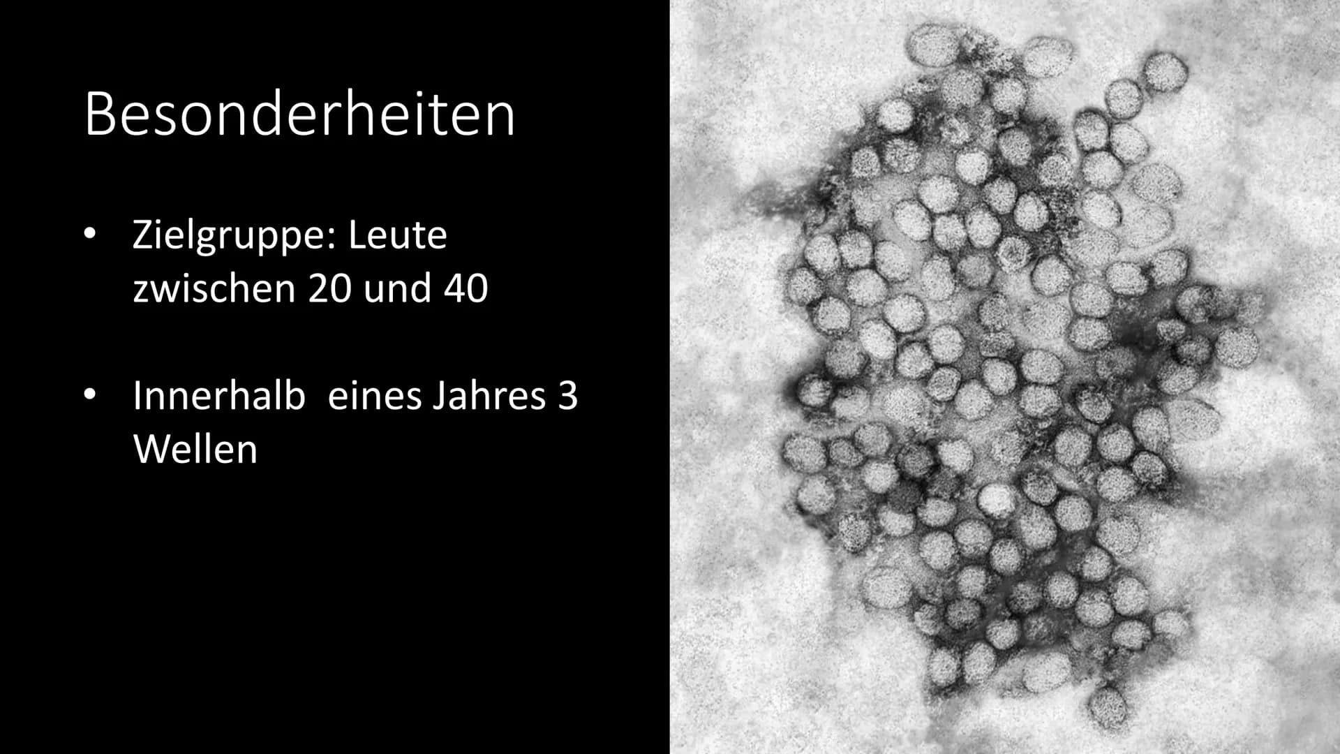 Die spanische Grippe Inhaltsverzeichnis
Besonderheit der Grippe
Symptome
Ausbruch
Maßnahmen
Folgen weltweit
Aufbau des Erregers
Vorgehenswei