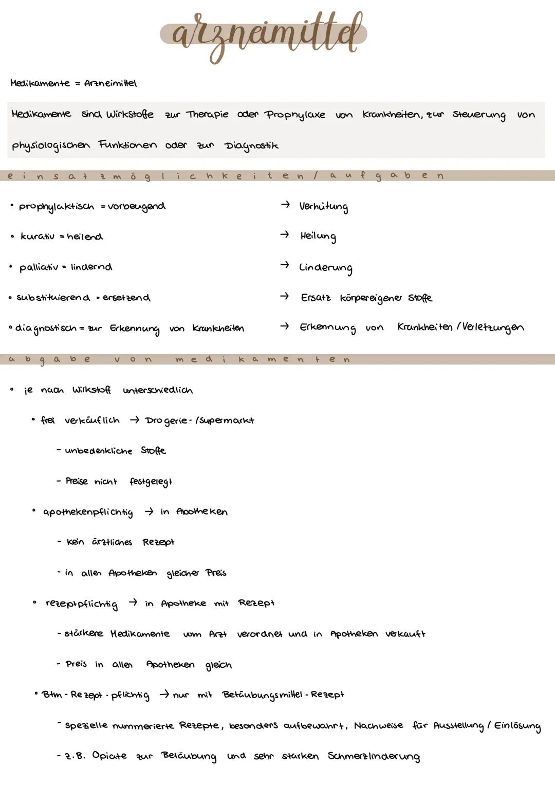 arzneimitted

Medikamente = Arzneimittel

Medikamente sind Wirkstoffe zur Therapie oder Prophylaxe von Krankheiten, zur Steuerung von
physio