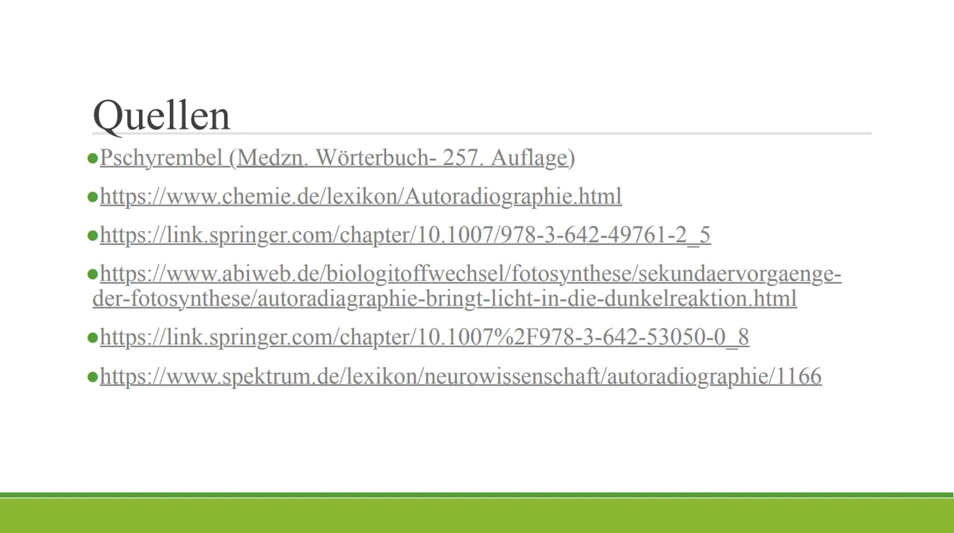 Autoradiographie Gliederung
Definition
Allgemeines
Durchführung
Anwendungsbereiche
Quellen Definition/ Allgemeines
• Von [griech. autos = se