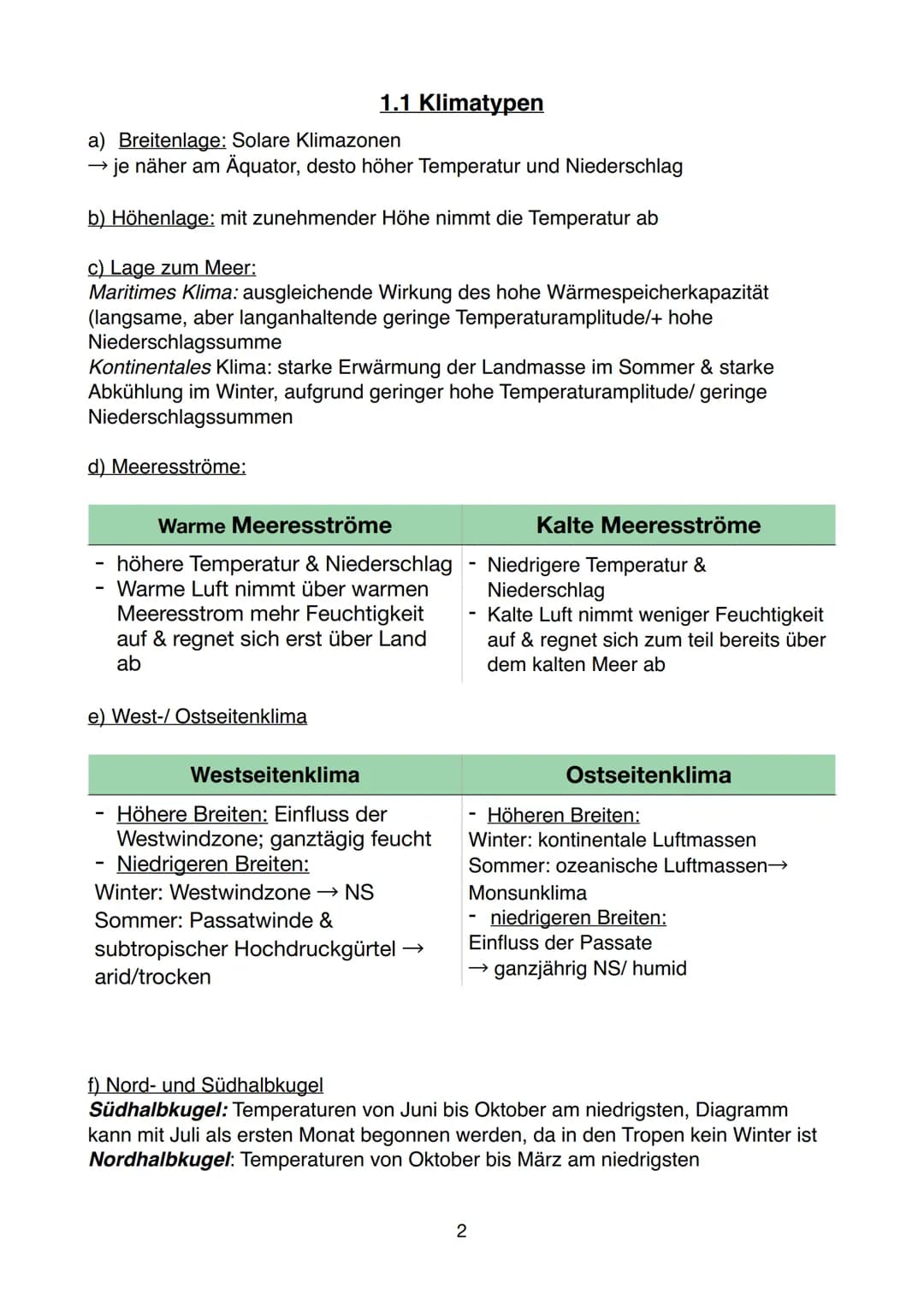 Einführung
1.Teilgebiete und Bedeutung der Geographie
Physische Geographie
,,Naturgeographie" → Klima, Vegetation
und Böden
Hydro- & Klimato