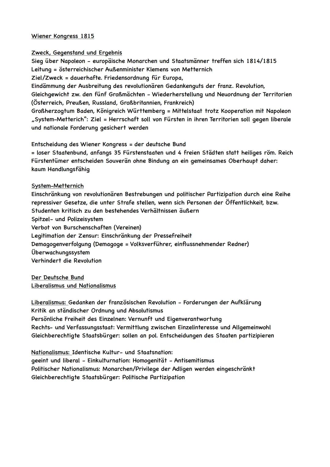 Wiener Kongress 1815
Zweck, Gegenstand und Ergebnis
Sieg über Napoleon - europäische Monarchen und Staatsmänner treffen sich 1814/1815
Leitu
