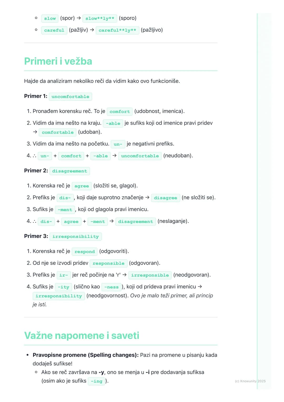 # Tvorba reči

Uvod u tvorbu reči

Tvorba reči (Word Formation) je proces stvaranja novih reči od postojećih. Ovo
je super korisno jer ne mo