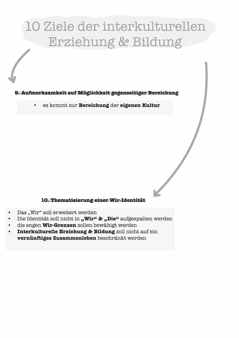 Interkulturelle Erziehung nach
Wolfgang Nieke 1. erkennen des eigenen unvermeindlichen Ethnozentrismus
Individuum bleibt im eigenen Kulturze