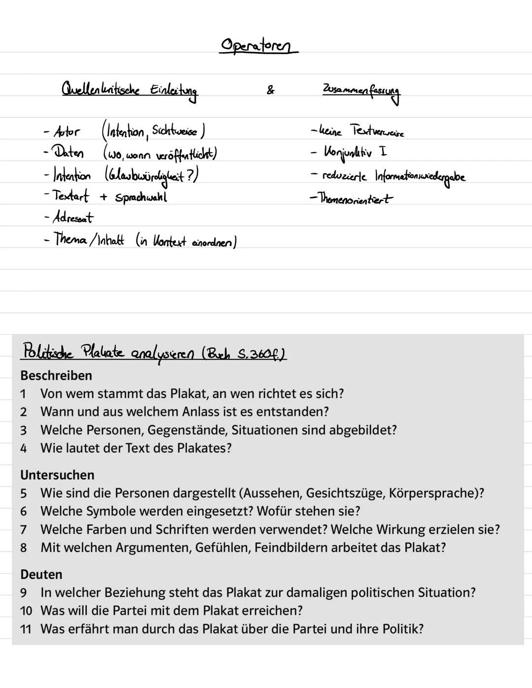 Operatoren Geschichte Übersicht