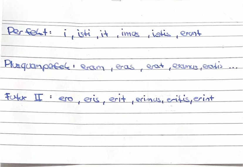 Indikativ (Aktiv)
Präsens: o, s,'t, mus, tis int
imperfekt: bam, bas, bat, bamus, batis, bont
Futur I :
bo, bu, bit, bimus, bitis, bunt (a/e