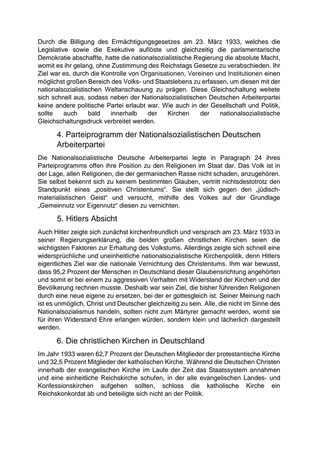 Der Kirchenkampf in den 1930er Jahren
Gliederung:
1. Einleitung
2. Definition
3. Historischer Hintergrund
4. Parteiprogramm der Nationalsozi